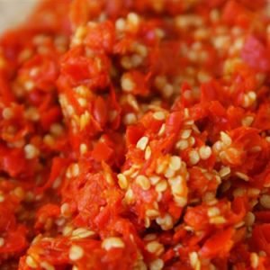 Ớt xay làm tương ớt Hội An