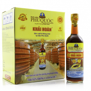 Nước mắm phú quốc khải hoàn 43 độ đạm thùng 6 chai 520ml